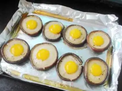 Make Cheese quail egg roast mushrooms step 3
