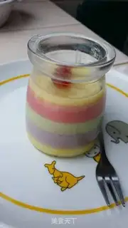 Make Rainbow pudding step 4