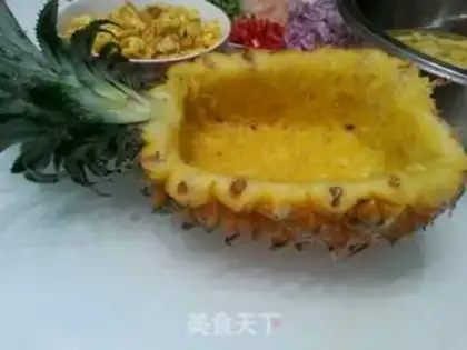 Make Pineapple rice step 1