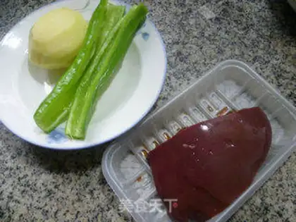 Make Pepper potato fried liver step 0