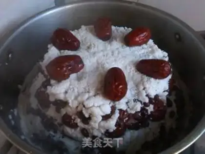 Make Red bean date rice cake step 7