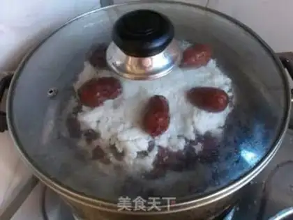 Make Red bean date rice cake step 8