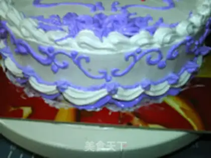 Make A flower cake step 16