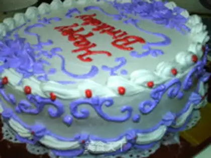 Make A flower cake step 17
