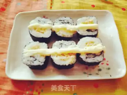 Make Meat pine sushi step 7
