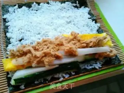 Make Meat pine sushi step 4