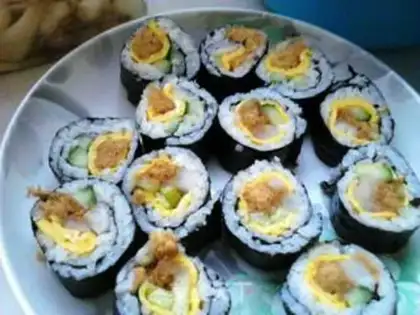 Make Meat pine sushi step 9