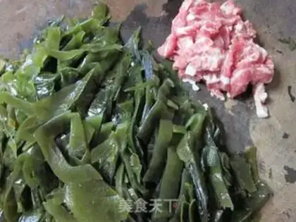 Make Sea belt fried meat step 2