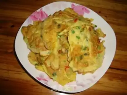 Make Onion eggcake step 4