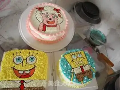 Make SpongeBobcake step 16