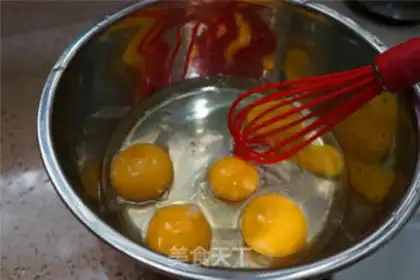 Make Peach geled snow omelet step 1