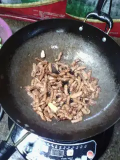 Make cucumber fried meat step 5