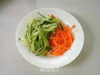 Make Vegetable rice cake step 1