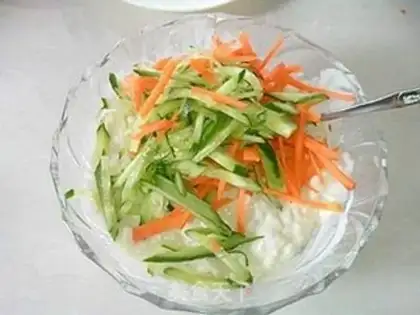 Make Vegetable rice cake step 5