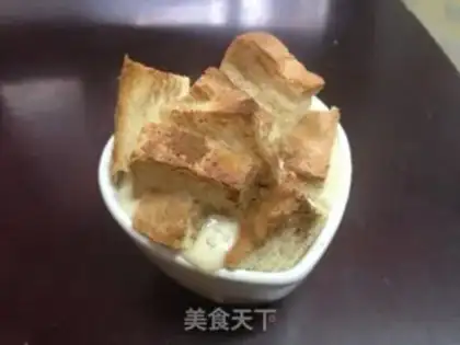 Make Caramel and cream toast pudding step 4