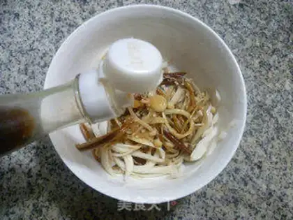 Make Gold needle mushrooms with almond mushrooms step 8