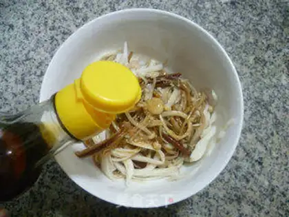Make Gold needle mushrooms with almond mushrooms step 9
