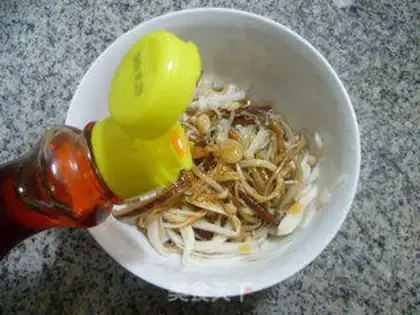 Make Gold needle mushrooms with almond mushrooms step 10