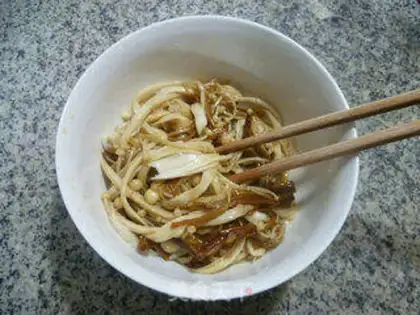 Make Gold needle mushrooms with almond mushrooms step 11