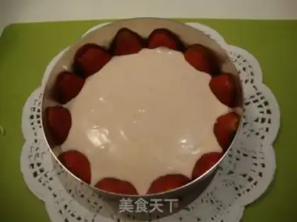 Make Strawberry cheese mousse step 18