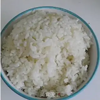 Make The green ham and rice step 1