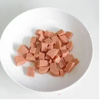 Make The green ham and rice step 2