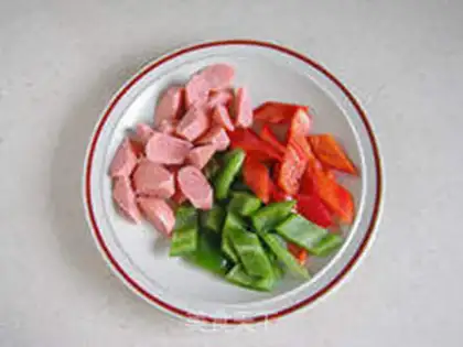Make Chicken sausage and pizza step 7