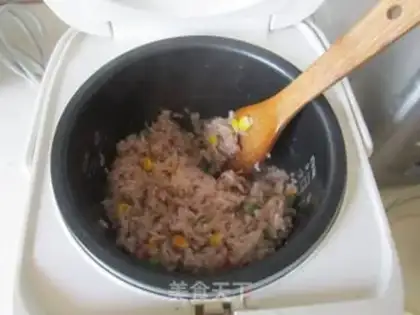 Make Ham, red rice and pine step 2