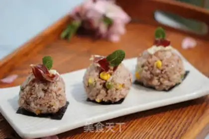 Make Ham, red rice and pine step 8