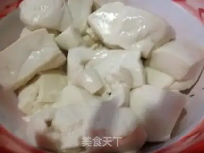 Make Garlic tofu step 1