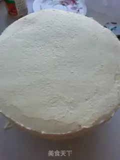 Make Fruit birthday cake step 4