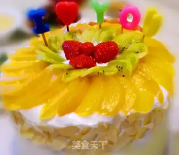 Make Fruit birthday cake step 6