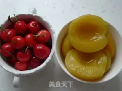Make Peach cream cake step 12