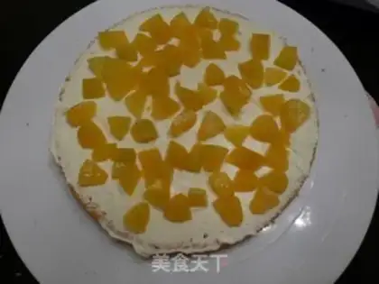 Make Peach cream cake step 15