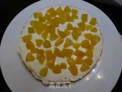 Make Peach cream cake step 16