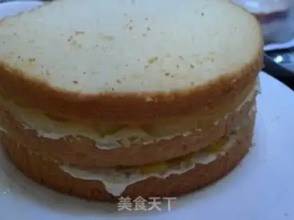 Make Peach cream cake step 18