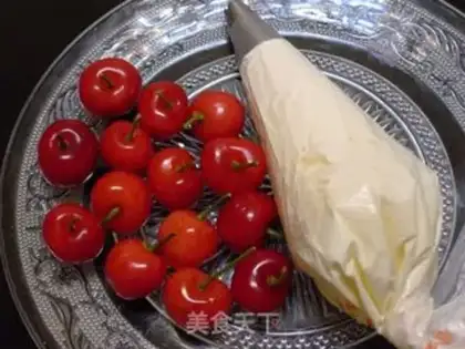 Make Peach cream cake step 20