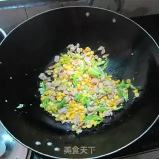 Make Sweet corn fried meat step 6