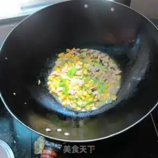 Make Sweet corn fried meat step 8