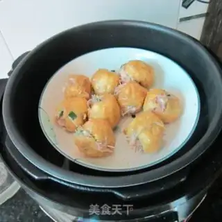 Make A fan of pork tofu step 7