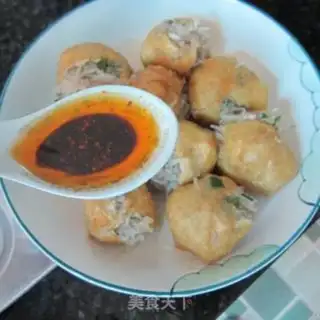 Make A fan of pork tofu step 9