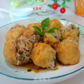 Make A fan of pork tofu step 10