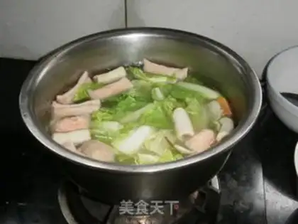 Make Soup for cabbage fish step 4