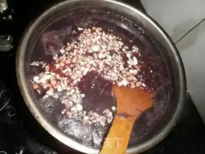 Make Porridge of the red-tree purple peanuts step 5