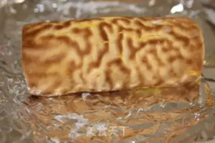 Make Tiger cake roll step 11