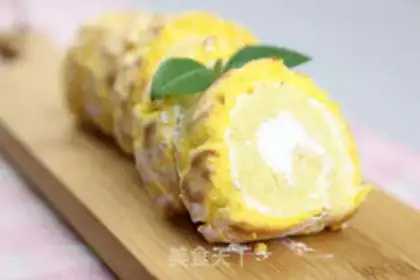 Make Tiger cake roll step 13