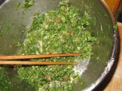 Make Porridge pork dumplings step 11