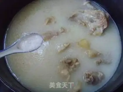Make Five fingers of peach chicken soup step 4