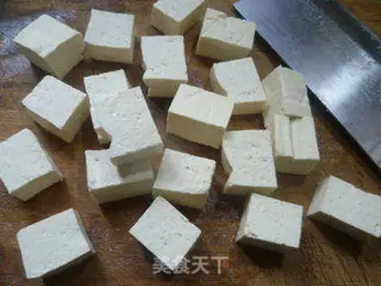 Make Sour spicy tofu step 1