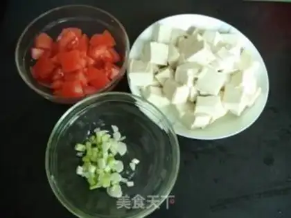 Make Tomato tofu step 1